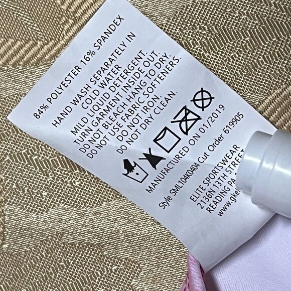 GK Elite Leotard Breast Cancer Awareness Sz XS AXS - Picture 5 of 6